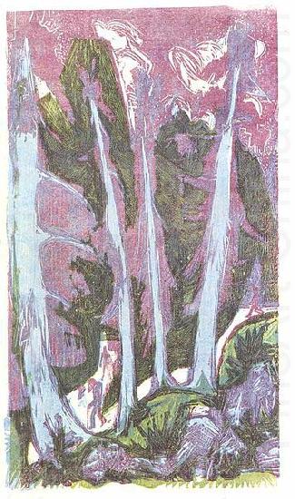 Ernst Ludwig Kirchner firs oil painting picture